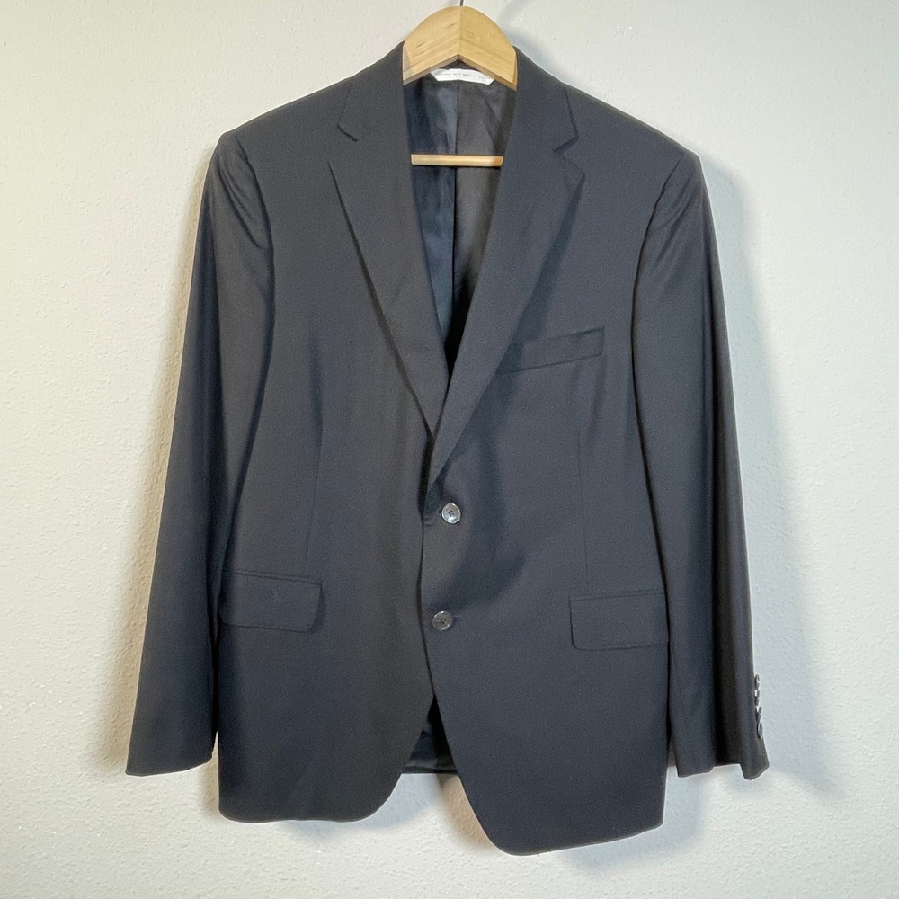 Samuelsohn Collection Vitale Barberis Canonico Wool Blazer Men Black 40S